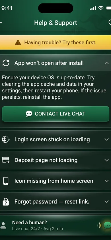 Fair Go app — common issues & fixes – Fair Go
